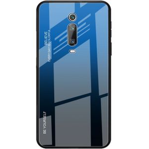 Voor Xiaomi Redmi K20/K20 Pro/mi 9T/mi 9T Pro gradint kleur glas geval (blauw)