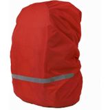 Reflecterende licht waterdichte stofdichte rugzak regenhoes draagbare Ultralight schoudertas beschermhoes  maat: XL (rood)