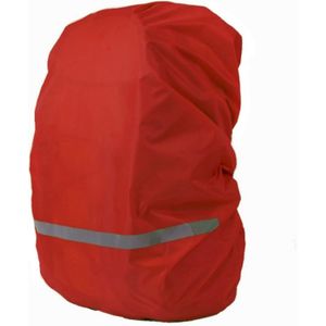 Reflecterende licht waterdichte stofdichte rugzak regenhoes draagbare Ultralight schoudertas beschermhoes  maat: XL (rood)