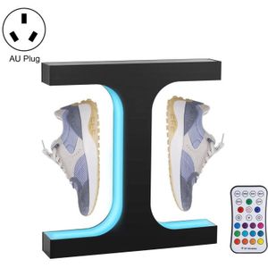 LM-011 LED-verlichting magnetische levitatie schoenen displaystandaard  stijl: 15 mm zwart + kleur licht + RC (AU-stekker)