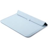 Universeel Envelop stijl zacht PU Leren Hoesje voor 11.6 inch Laptop of Tablet  Afmetingen: 32.5 x 21.5 x 1 cm (blauw)