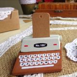 5 PC'S creatieve koffie Vintage houten Typewriter fotokaart Desk Messege memo houder stand kaarthouder (koffie)