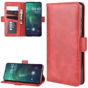 Portemonnee staan leer mobiele telefoon geval voor NOKIA 6.2  met portemonnee & houder & kaartsleuven (rood)