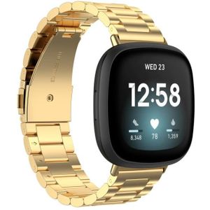 Voor Fitbit Versa 4 3 kralen roestvrijstalen horlogeband