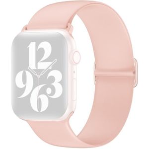 Elasticiteit Siliconen Vervanging Strap Watchband voor Apple Watch Series 6 & SE & 5 & 4 40 MM / 3 & 2 & 1 38mm (Pink)