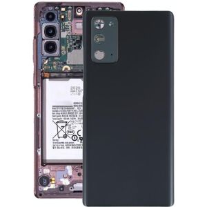 Batterij achterkant met camera lens cover voor Samsung Galaxy Note20 (zwart)