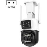 QX103 Humanode herkenning AI Alarm WiFi Dome Drievoudige IP-camera (EU-stekker)