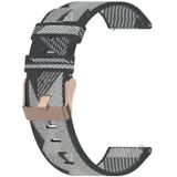 Voor Garmin Venu 2s 18 mm nylon geweven horlogeband