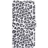 Voor Galaxy S20 Leopard Pattern Horizontal Flip Leather Case met Holder & Card Slots(Wit)