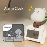 Calf Multi-function Bedside Wekker Wake-up Night Light Ten Seconds Challenge Game Timer (Wit)