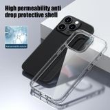 Voor iPhone 15 iPAKY Aurora-serie schokbestendige pc + TPU beschermende telefoonhoes (transparant paars)