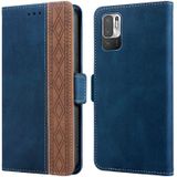 Voor Xiaomi Redmi Note 10 JP-versie Stitching Side-Magnetic RFID lederen telefoonhoes (Royal Blue)