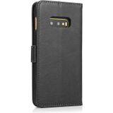 For Samsung Galaxy S10e Calf Texture 2 in 1 Detachable Magnetic Back Cover Horizontal Flip Leather Case with Holder & Card Slots & Wallet & Photo Frame(Black)