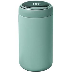 316 Stainless Steel Smart Vacuum Flask Children Portable Mini Display Temperature Cup Big Belly Cup(Kapok Green)