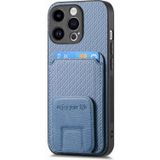 Voor iPhone XR koolstofvezel kaarttas opvouwbare standaard telefoonhoes