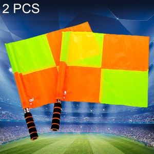 2 stuks grote vierkante voetbal Training Banners vlag voetbal scheidsrechter Patrol vlag