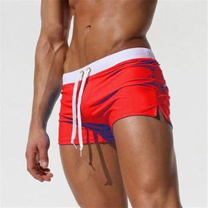 Back Pocket platte broek zomer strand zwemmen shorts voor mannen  maat: M (rood)