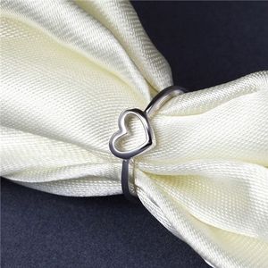 Mode hartvormige trouwring voor vrouw White(9)