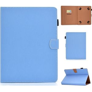 Voor 7 inch Solid Color Tablet PC Universal Magnetic Horizontal Flip Leather Case met kaartslots & houder(blauw)