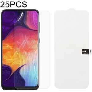 25 stuks zachte hydrogel film volledige dekking front beschermer met alcohol katoen + kraskaart voor Galaxy A50