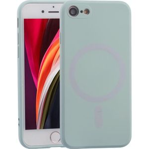 Siliconen Volledige dekking Shockproof Magsafe Case voor iPhone SE 2020 / 7/8 (Babyblauw)