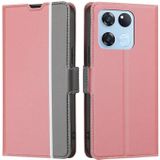 For OnePlus Ace Racing Twill Texture Side Button Leather Phone Case(Pink)