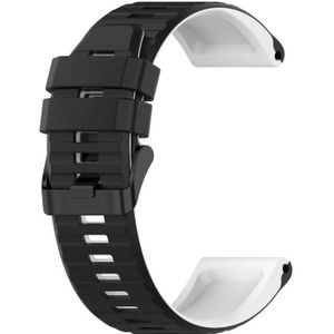 Voor Garmin Instinct 2 Solar Sports mixkleur siliconen horlogeband (zwart + wit)