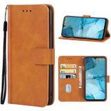 Lederen telefooncase voor Oppo Zoek X2 Lite (Brown)