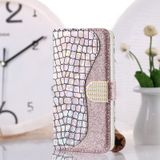 Voor Samsung Galaxy Note20 Ultra Laser Glitter Powder Matching Crocodile Texture Horizontale Flip Lederen case met kaartslots & portemonnee(zilver)