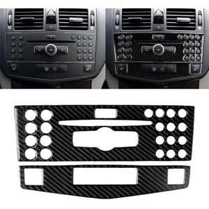 Auto Carbon Fiber Center console panel decoratieve sticker voor Mercedes-Benz W204 C klasse 2007-2010