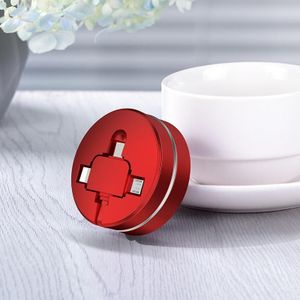 CAFELE 3 In 1 8 Pin + Type-C / USB-C + Micro USB Multi-functie Schaalbare oplaadkabel  lengte: 1m (rood)