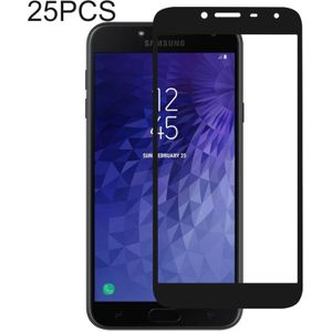 25 stuks volledige lijm volledige cover Screen Protector gehard glas film voor Galaxy J4 (2018)