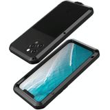 LOVE MEI Metal Schokbestendig waterdichte stofdichte beschermhoes voor iPhone 12 Pro Max(Rood)