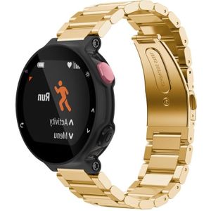 Universal Smart Watch drie stalen strips polsband horlogeband voor Garmin Forerunner 220/230/235/630/620/735 (goud)