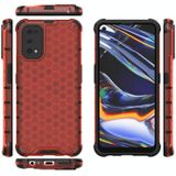 Voor OPPO Realme 7 Pro Shockproof Honeycomb PC + TPU Case(Red)