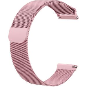 Voor Fitbit Versa Milanese vervangende polsband horlogeband  maat:S (Rose Pink)