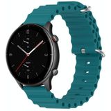 Voor Amazfit GTR 2e 22mm Ocean Style siliconen effen kleur horlogeband
