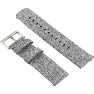Eenvoudige mode canvas polsband voor Fitbit versa (grijs)
