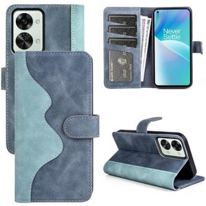 Voor OnePlus Nord 2T 5G Stitching Horizontal Flip Leather Phone Case