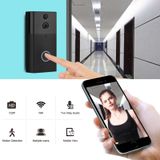 VESAFE VS-A5 HD 720P beveiligings camera Smart WiFi video deurbel intercom  ondersteuning TF-kaart & infrarood nachtzicht & bewegingsdetectie app voor IOS en Android (met ding dong/Chime) (zwart)