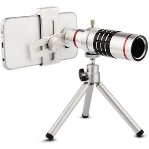 Bolanke buiten telescoop mobiele telefoon accessoires schieten telephoto lens met universele metalen clip (18X)