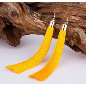 3 delige vrouwen Boho Fashion lange kwast Earrings(Yellow)