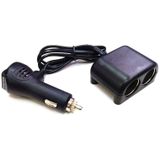 Sigarettenaansteker Adapter 2 Socket Sigarettenaansteker Splitter met LED Voltage Display USB AutoLader Adapter