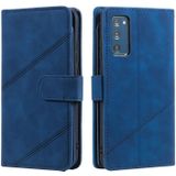 Voor Samsung Galaxy S20 Fe Huid Feel Business Horizontale Flip PU Lederen Case met Houder & Multi-Card Slots & Portemonnee & Lanyard & Photo Frame