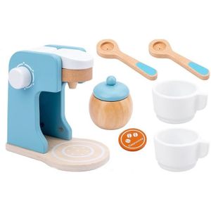Kinderen Simulatie Keuken Set Baby houten voedsel snijden Pretend Play Play Coffee Machine