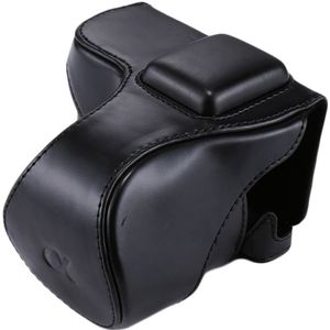 Full Body Camera PU lederen Case tas met riem voor Sony NEX 5N / 5R / 5T (16-50mm/18-55mm Lens)(Black)