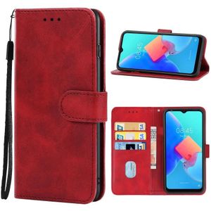 Leather Phone Case For Tecno Spark Go 2022(Red)