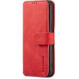 For Samsung Galaxy S22+ DG.MING Retro Oil Side Horizontal Flip Leather Case with Holder & Card Slots & Wallet(Red)