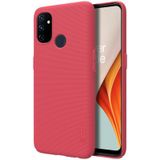 Voor OnePlus Nord N100 NILLKIN Frosted Concave-convex Texture PC Protective Case(Red)