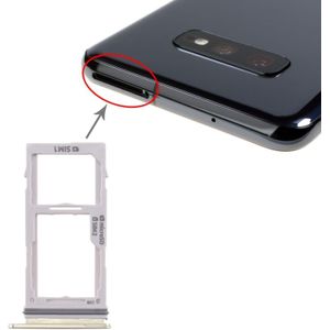 SIM-kaartlade + SIM-kaartlade / Micro SD-kaartlade voor Galaxy S10+ / S10 / S10e(Goud)